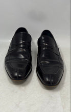 Load image into Gallery viewer, William Hunt Mens Black Leather Slip-On Penny Loafer Shoes Size EUR 43