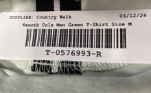 Load image into Gallery viewer, Kenneth Cole New York Mens Green Short Sleeve Crew Neck Pullover T-Shirt Size M
