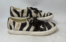 Load image into Gallery viewer, Lauren By Ralph Lauren Womens Jaycee Brown Zebra Print Sneaker Shoes Size 8.5B