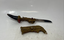 Load image into Gallery viewer, Vintage Selika Stainless Steel Peruvian Folk Art Carved Handle And Sheath Knife