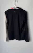 Load image into Gallery viewer, Titleist Womens Black White Long Sleeve Collared Golf Polo Shirt Size Large