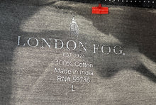 Load image into Gallery viewer, London Fog Mens Black White Printed Collared Short Sleeve Button-Up Shirt Size L