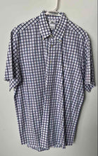 Load image into Gallery viewer, Lacoste Mens White Checked Short Sleeve Collared Dress Shirt Size 45