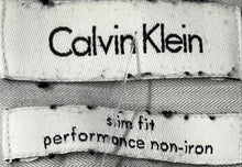 Load image into Gallery viewer, Calvin Klein Mens Gray Cotton Long Sleeve Slim Fit Dress Shirt Size 15 1/2 34-35