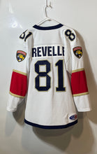 Load image into Gallery viewer, Athletic Knit Mens White Blue Gold NHL Florida Alliance Panthers #81 Jersey Sz S