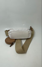 Load image into Gallery viewer, True Religion Womens White Brown Inner Pockets Shoulder Crossbody Purse