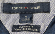 Load image into Gallery viewer, Tommy Hilfiger Mens Dark Blue Long Sleeve Custom Fit Button-Up Shirt Size M