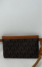 Load image into Gallery viewer, Michael Kors Womens Brown Monogram Print Zipper Adjustable Strap Fanny Pack Bag