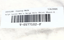 Load image into Gallery viewer, Polo Ralph Lauren Mens Beige Short Sleeve Custom Slim Fit Polo Shirt Size Large
