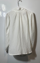 Load image into Gallery viewer, Forever 21 Womens White Long Sleeve Button Front Tie-Neck Blouse Top Size Medium