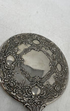 Load image into Gallery viewer, Silver-Tone Swirl Engraved Collectible Round Shape Hand Mirror