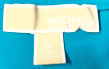 Load image into Gallery viewer, Michael Kors Womens Aqua Cold Shoulder Long Sleeve Blouse Top Size Medium
