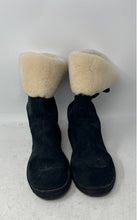 Load image into Gallery viewer, UGG Womens Beckham 1005413 Black Suede Buckle Fold-Over Snow Boots Size 7