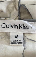 Load image into Gallery viewer, Calvin Klein Womens Beige Floral Short Bud Sleeve Button Front Blouse Top Size M