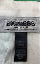 Load image into Gallery viewer, Express Mens Green Flat Front Straight Leg Photographer Dress Pants Size 34x32