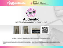 Load image into Gallery viewer, Authentic Dolce & Gabbana Womens Gray Flat Front Pockets Trouser Pants Size 36