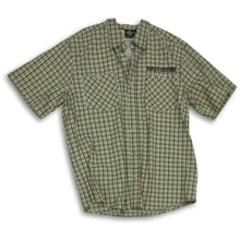 Load image into Gallery viewer, Harley Davidson Mens Beige Plaid Collared Front Pockets Button-Up Shirt Size XL