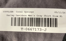 Load image into Gallery viewer, Harley-Davidson Mens Gray Colorblock Cotton Short Sleeve Button-Up Shirt Size XL