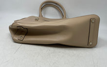 Load image into Gallery viewer, DKNY Womens Paige Beige Leather Outer Pockets Top Double Handles Satchel Bag