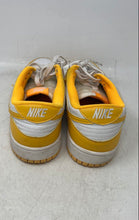 Load image into Gallery viewer, Nike Womens Dunk Low White Yellow Leather Lace-Up Low Top Sneaker Shoes Size 8