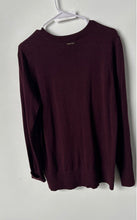Load image into Gallery viewer, Michael Kors Womens Wine Crew-Neck Long Sleeve Pullover Sweater Size L