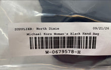 Load image into Gallery viewer, Michael Kors Womens Black Leather Detachable Strap Lined Zip Top Wristlet Wallet