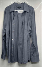 Load image into Gallery viewer, Banana Republic Mens Blue Micro Check Soft Wash Button-Up Shirt Size 2XL