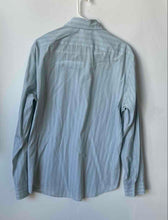 Load image into Gallery viewer, Hugo Boss Mens Light Blue Striped Print Long Sleeve Button-Up Shirt Size L