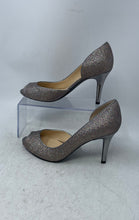 Load image into Gallery viewer, Marc Fisher Womens Joey 3 Silver Glitter Peep Toe D'Orsay Heels Size 8.5M
