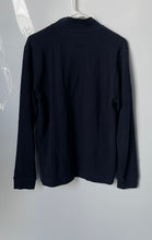 Load image into Gallery viewer, Hugo Boss Mens Blue Cotton Slim Fit Quarter Zip Mock Neck Pullover Sweater Sz M