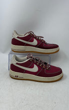 Load image into Gallery viewer, Nike Kids Air Force 1 Premium 748981-600 Red Beige Lace-Up Sneaker Shoes Size 6Y