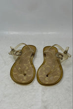 Load image into Gallery viewer, Coach Womens Clear Color Plastic T-Strap Buckle Flat Thong Sandals Size 5