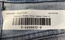 Load image into Gallery viewer, Express Womens Blue Denim Medium Wash High Rise Wide Leg Cropped Jeans Size 4