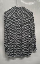 Load image into Gallery viewer, Old Navy Womens Black White Aztec Print Long Sleeve Blouse Top Size Medium
