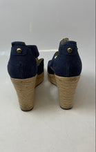 Load image into Gallery viewer, Michael Kors Womens Damita Blue Open Toe Wedge Heel Platform Sandals Size 10