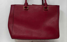 Load image into Gallery viewer, Michael Kors Womens Kellen Burgundy Leather Double Handle Lined Satchel Bag