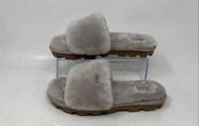 Load image into Gallery viewer, Ugg Womens Cozette Gray Fur Open Toe Slip-On Slides Slipper Size 6