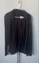 Load image into Gallery viewer, Zara Womens Black Long Sleeve Collared Regular Fit Tie Front Blouse Top Size XXL