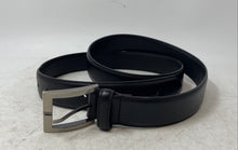 Load image into Gallery viewer, Kenneth Cole Mens Black Silver Adjustable Strap Buckle Classic Dress Belt