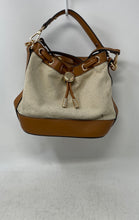 Load image into Gallery viewer, Aldo Womens Brown Beige Detachable Crossbody Strap Lined Drawstring Bucket Bag