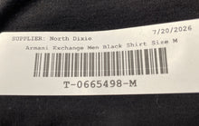 Load image into Gallery viewer, Armani Exchange Mens Black Short Sleeve V-Neck Slim Fit Pullover T-Shirt Size M