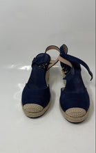 Load image into Gallery viewer, Cole Haan Womens Cloudfeel Navy Blue Beige Espadrille Sandals Size 5.5