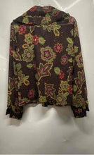 Load image into Gallery viewer, Oscar De La Renta Womens Multicolor Floral Long Sleeve Blouse Top Size 10