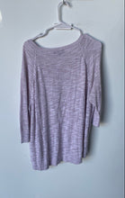 Load image into Gallery viewer, Express Womens Purple Heather Ribbed Knit 3/4 Sleeve Pullover Sweater Size L