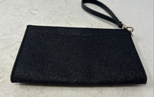 Load image into Gallery viewer, Kate Spade New York Womens Black Logo Glitter Credit Card Slot Wristlet Wallet