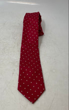 Load image into Gallery viewer, Hugo Boss Mens Red White Polka Dot Silk Keeper Loop Adjustable Pointed Tie