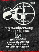Load image into Gallery viewer, Sniper Gang Mens Red Graphic Print Cotton Crew Neck Pullover T-Shirt Size M