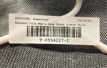 Load image into Gallery viewer, Kenneth Cole Mens Gray Cotton Short Sleeve Regular Fit Polo Shirt Size M