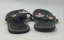 Load image into Gallery viewer, Afro Styles Kenya Womens Black Beaded Slip-On Flip Flop Sandals Size EUR 39