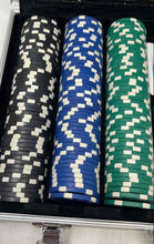 Load image into Gallery viewer, Set Of Assorted Multicolor Dice Style Game Poker Chips With Hard Case Not Graded